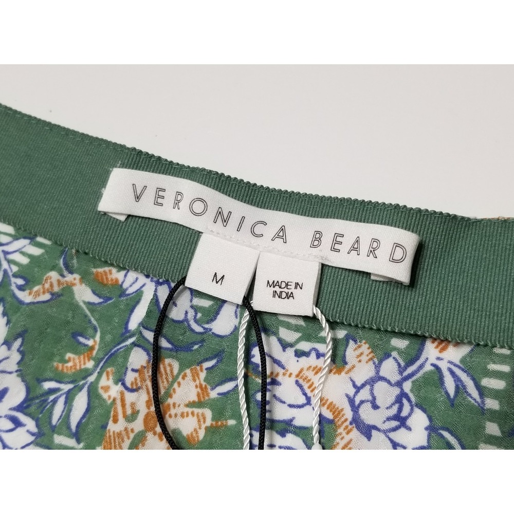 Veronica Beard Hazel Floral Asymmetric Ruffle Skirt Seafoam NWT Size M $298 - Picture 14 of 16